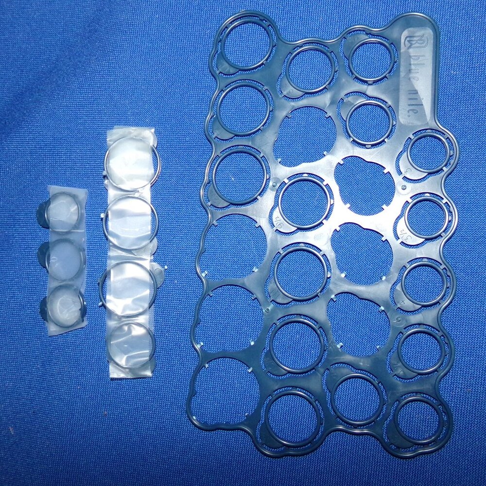 Vintage Blue Nile Ring Size  Finger Reusable Measuring Tool - His & Hers
